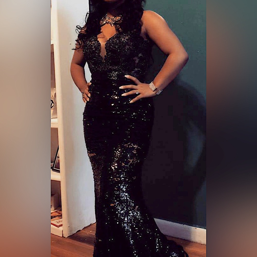 Mermaid beaded and sequin dress